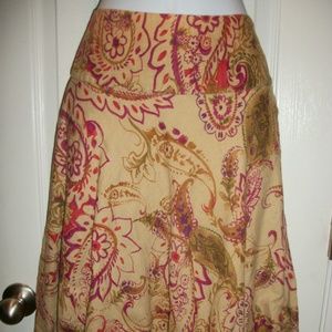 LAUREN RALPH LAUREN A-Line Skirt Size 4 Linen